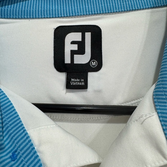 FootJoy Accented Stripes Golf Polo Size Medium - Picture 5 of 6